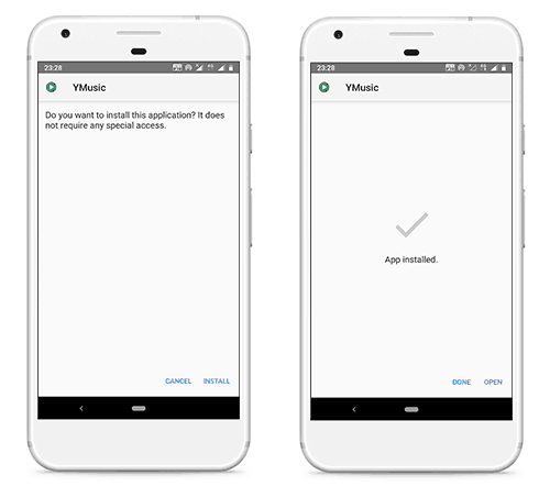 install-YMusic-apk-on-android-device