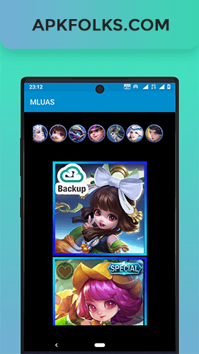mluas app available skins screenshot